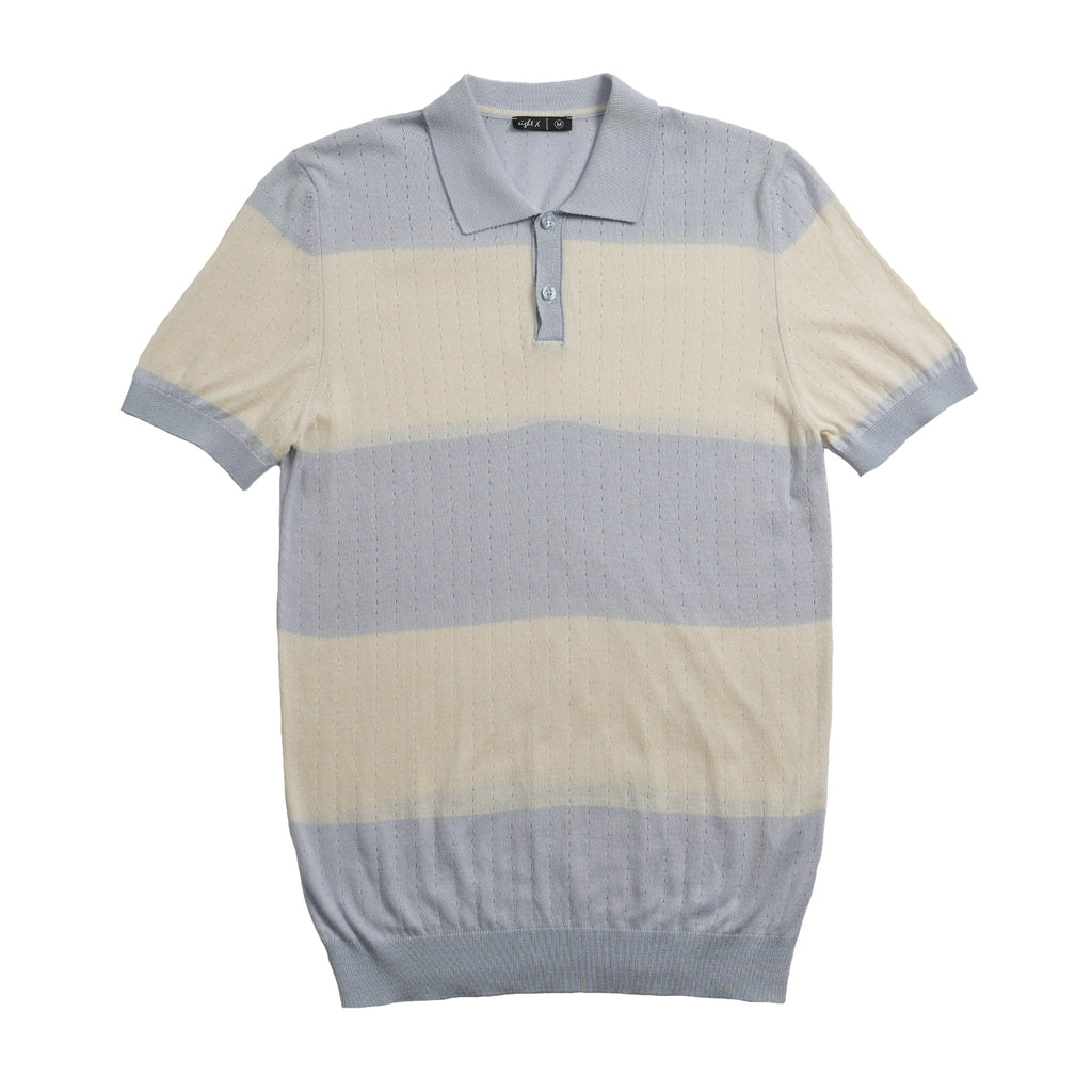 Gondola Knit Polo - Light Blue Polos Eight-X