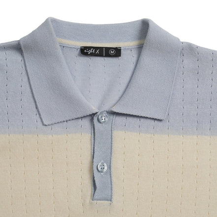 Gondola Knit Polo - Light Blue Polos Eight-X