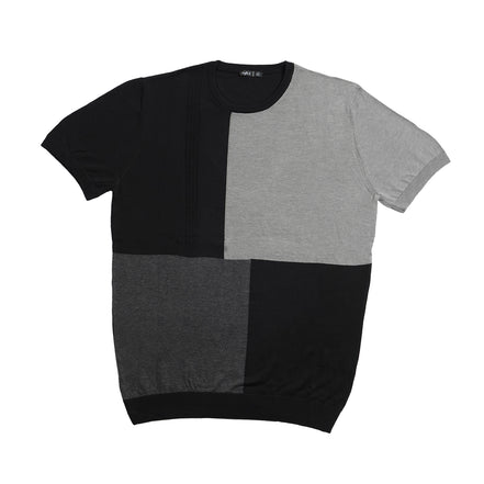 Mondrian Knit Shirt - Shades of Grey Polos Eight-X