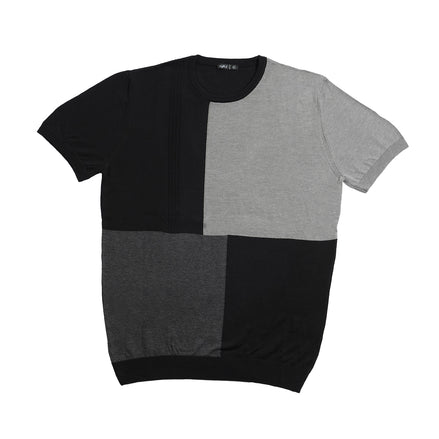 Mondrian Knit Shirt - Shades of Grey Polos Eight-X