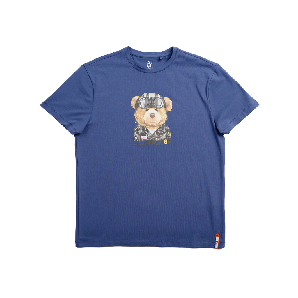 Squadron 8X Bear Graphic T-Shirt - Navy Eight-X BLUE S
