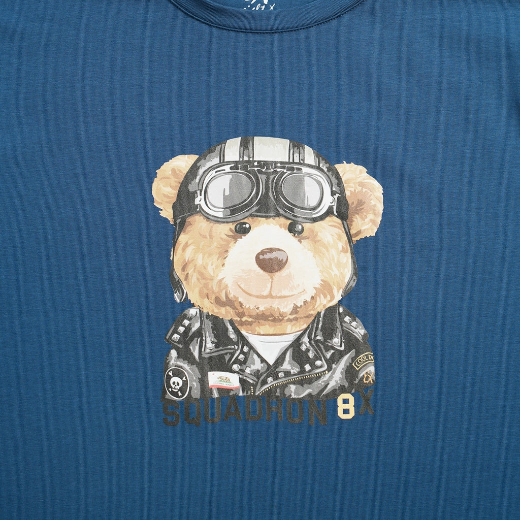 Squadron 8X Bear Graphic T-Shirt - Navy Eight-X