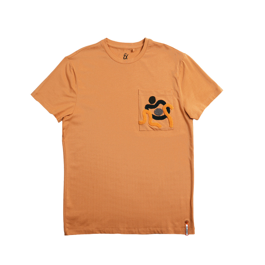 No. 5 Abstract Graphic T-Shirt - Orange Eight-X ORANGE S