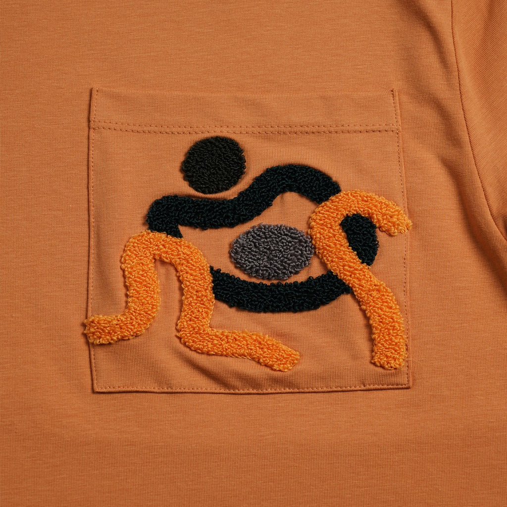 No. 5 Abstract Graphic T-Shirt - Orange Eight-X