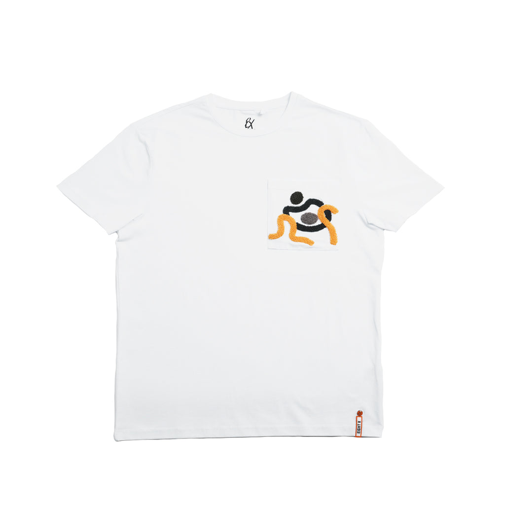 No. 5 Abstract Graphic T-Shirt - White Eight-X WHITE S