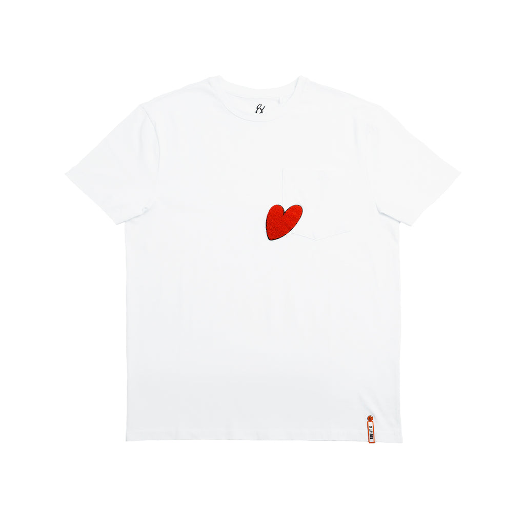 Held Close Graphic T-Shirt - White Eight-X WHITE S