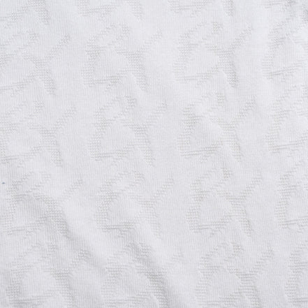 8X Monogram Short Sleeve Button Up Knit Polo Shirt - White Eight-X
