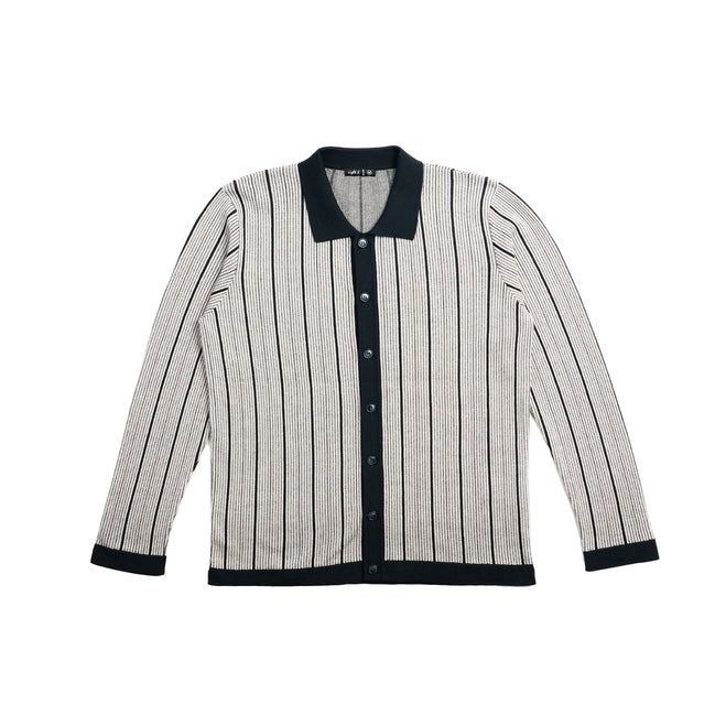 Legacy Knit Full Button-Up Cardigan - Navy Eight-X NAVY S