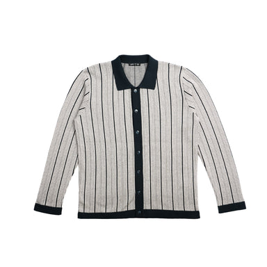 Legacy Knit Full Button-Up Cardigan - Navy Eight-X NAVY S