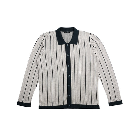 Legacy Knit Full Button-Up Cardigan - Navy Eight-X NAVY S