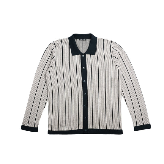 Legacy Knit Full Button-Up Cardigan - Navy Eight-X NAVY S