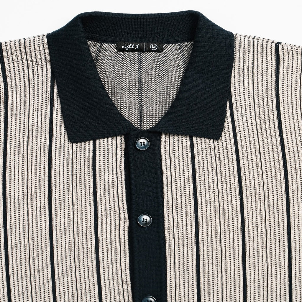 Legacy Knit Full Button-Up Cardigan - Navy Eight-X