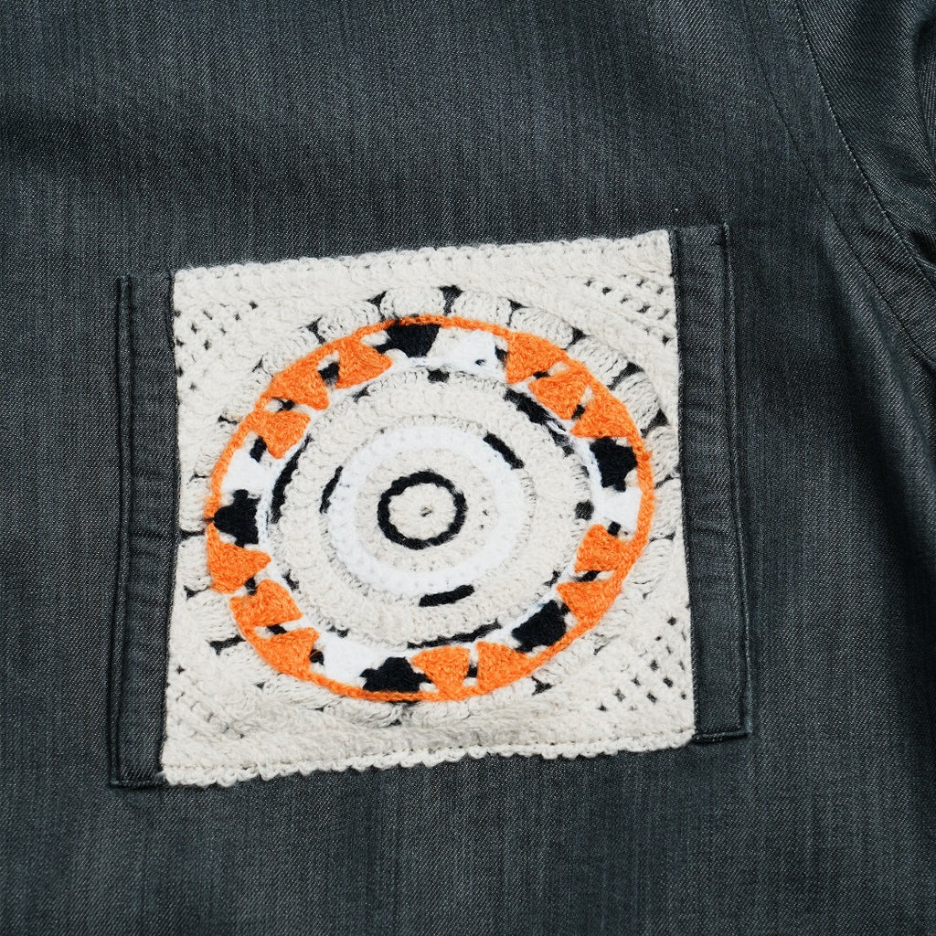 Noir Denim Long Sleeve Button Up Shirt Eight-X