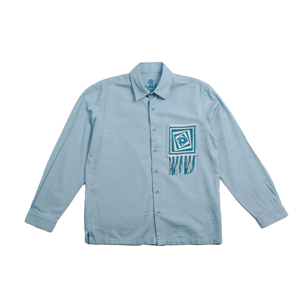 Skyline Denim Long Sleeve Button Up Shirt Eight-X BLUE S