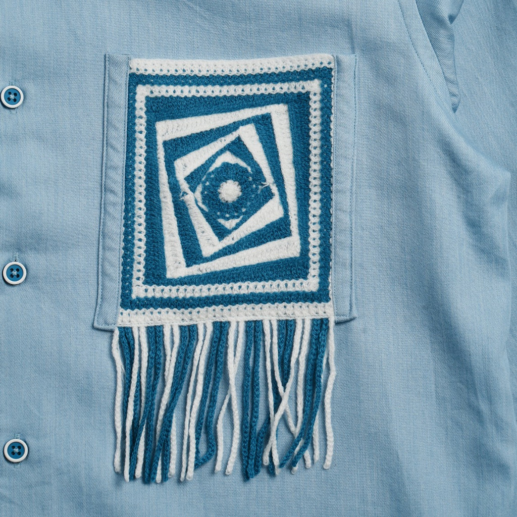 Skyline Denim Long Sleeve Button Up Shirt Eight-X