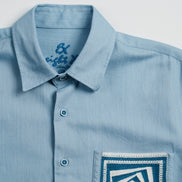 Skyline Denim Long Sleeve Button Up Shirt Eight-X
