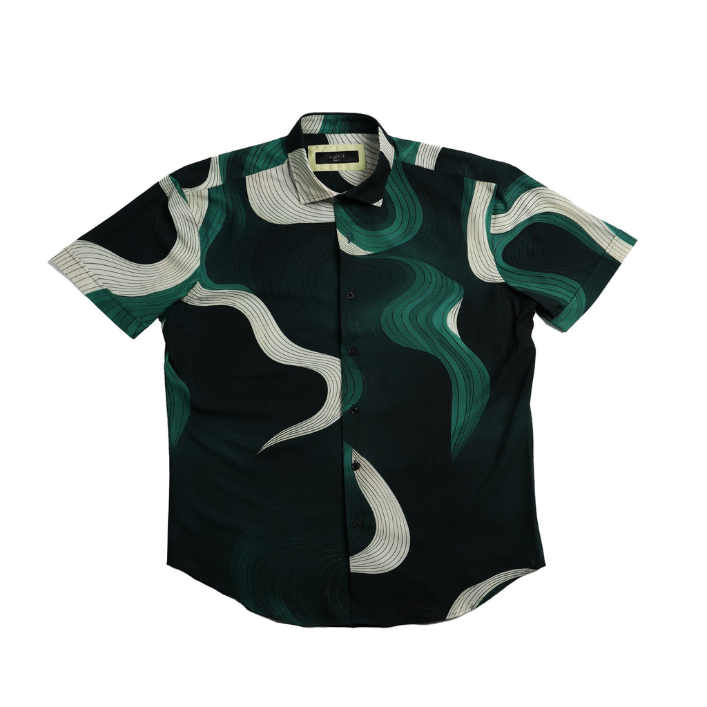 Currents Short Sleeve Button Up Shirt Eight-X MULTI S