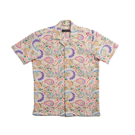Zari Aureate Artisan Short Sleeve Button Up Shirt Eight-X MULTI S
