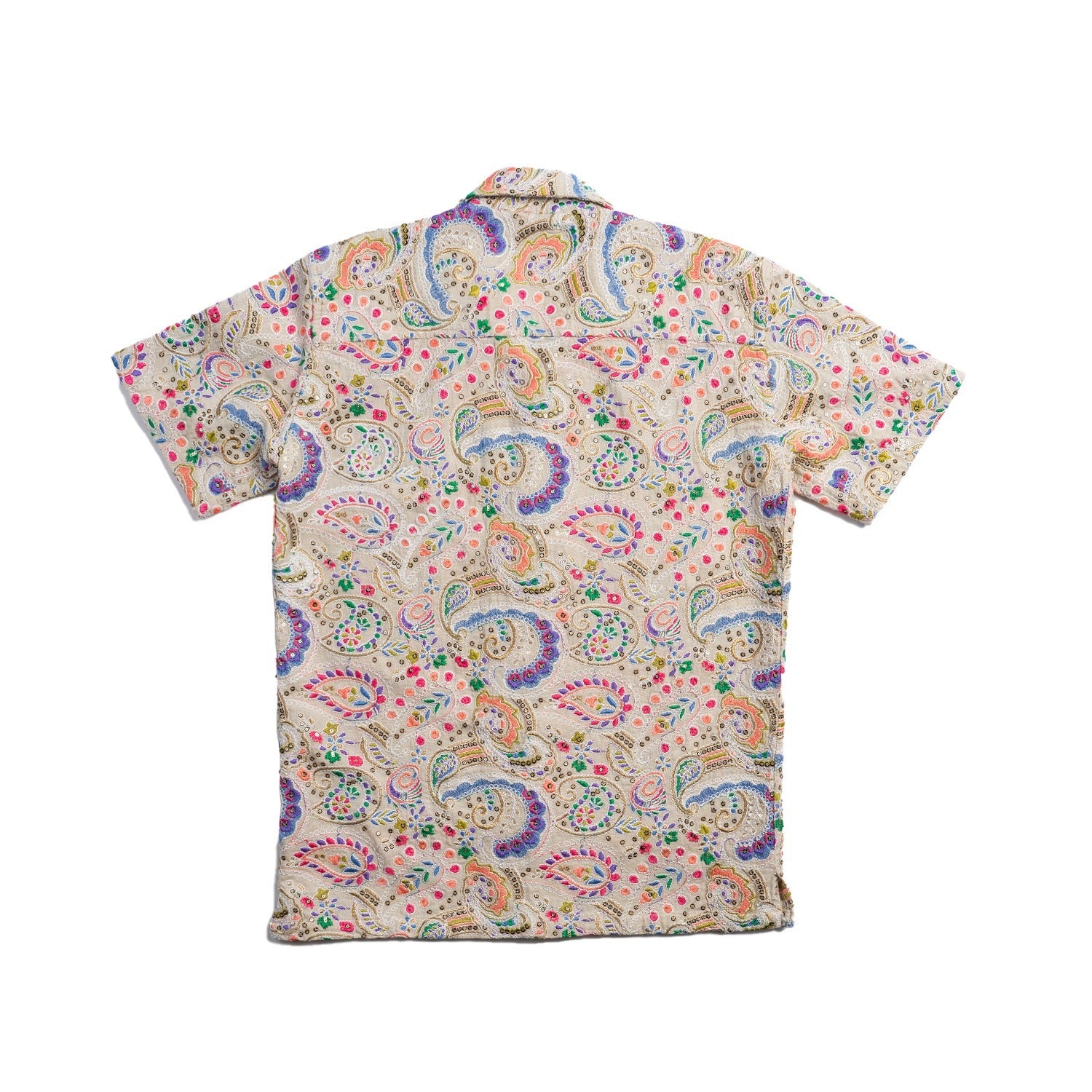 Zari Aureate Artisan Short Sleeve Button Up Shirt Eight-X