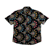Soleil Fleur Artisan Short Sleeve Button Up Shirt Eight-X MULTI S