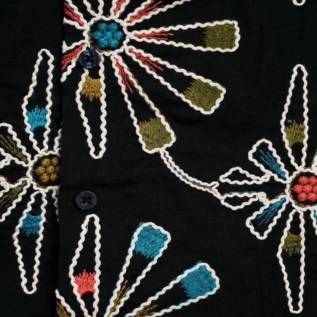 Soleil Fleur Artisan Short Sleeve Button Up Shirt Eight-X