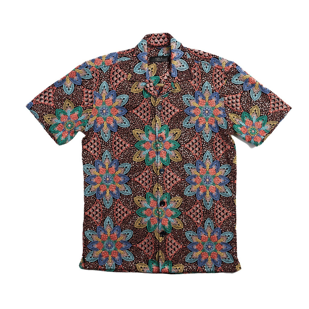 Soraya Artisan Short Sleeve Button Up Shirt Eight-X MULTI S