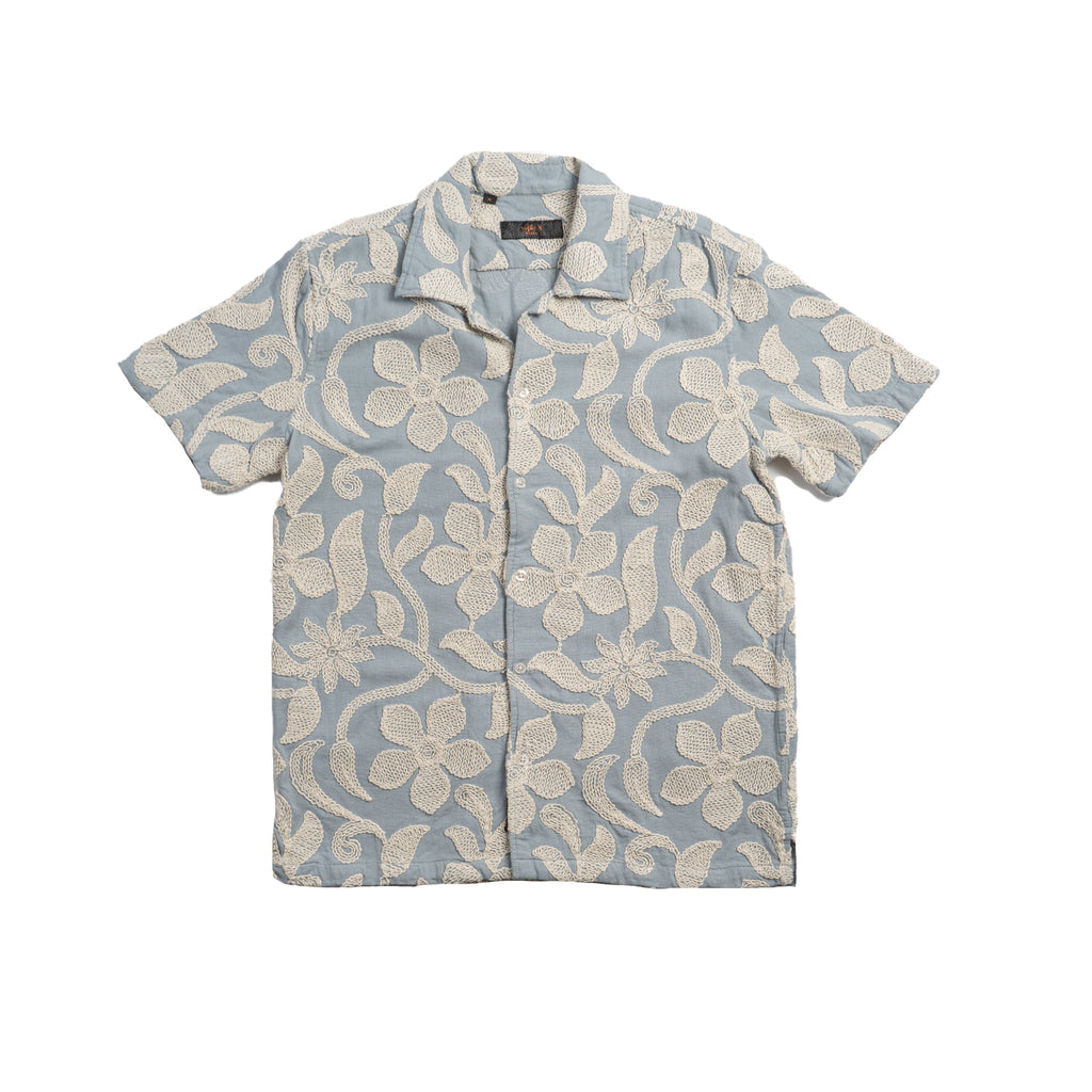 Oleander Artisan Short Sleeve Button Up Shirt Eight-X BLUE S