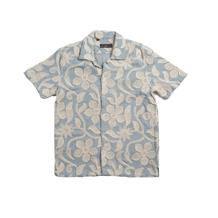 Oleander Artisan Short Sleeve Button Up Shirt Eight-X BLUE S