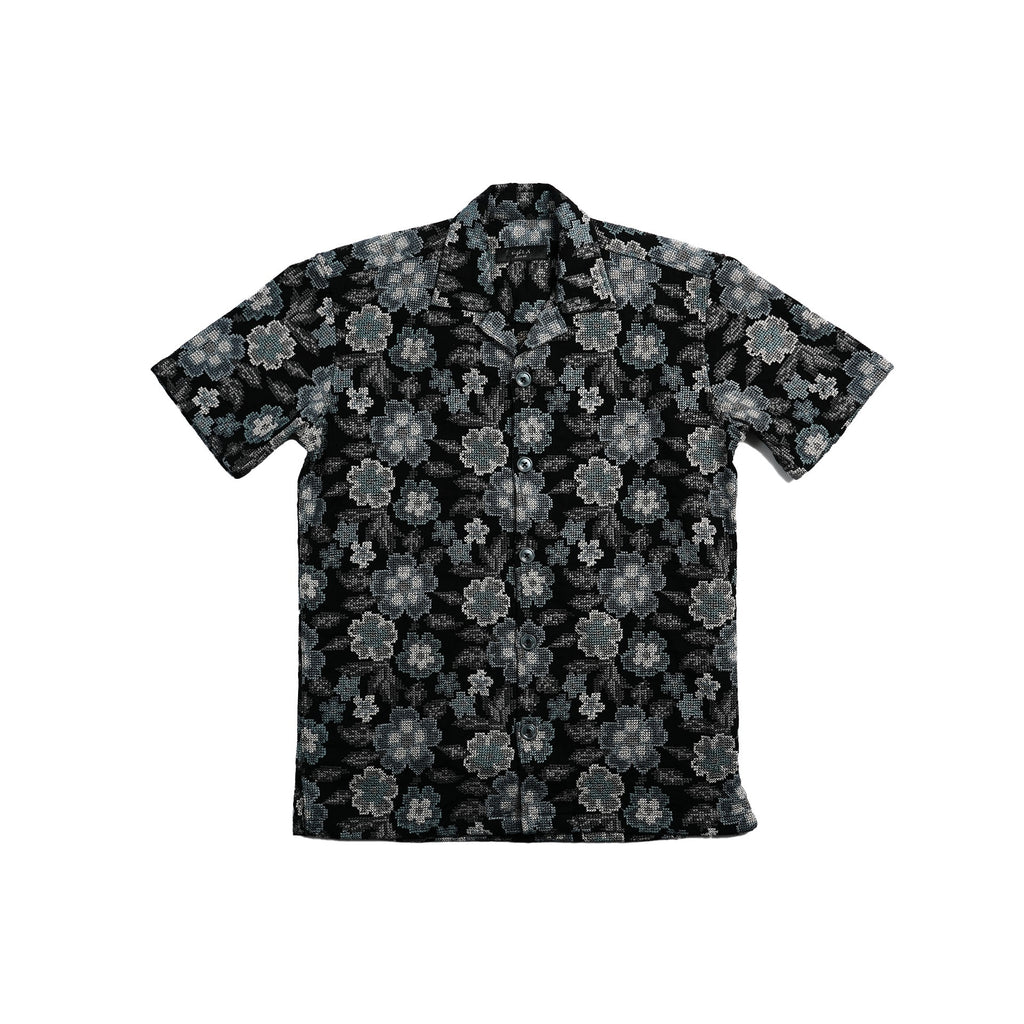 Pixel Bloom Artisan Short Sleeve Button Up Shirt Eight-X MULTI S