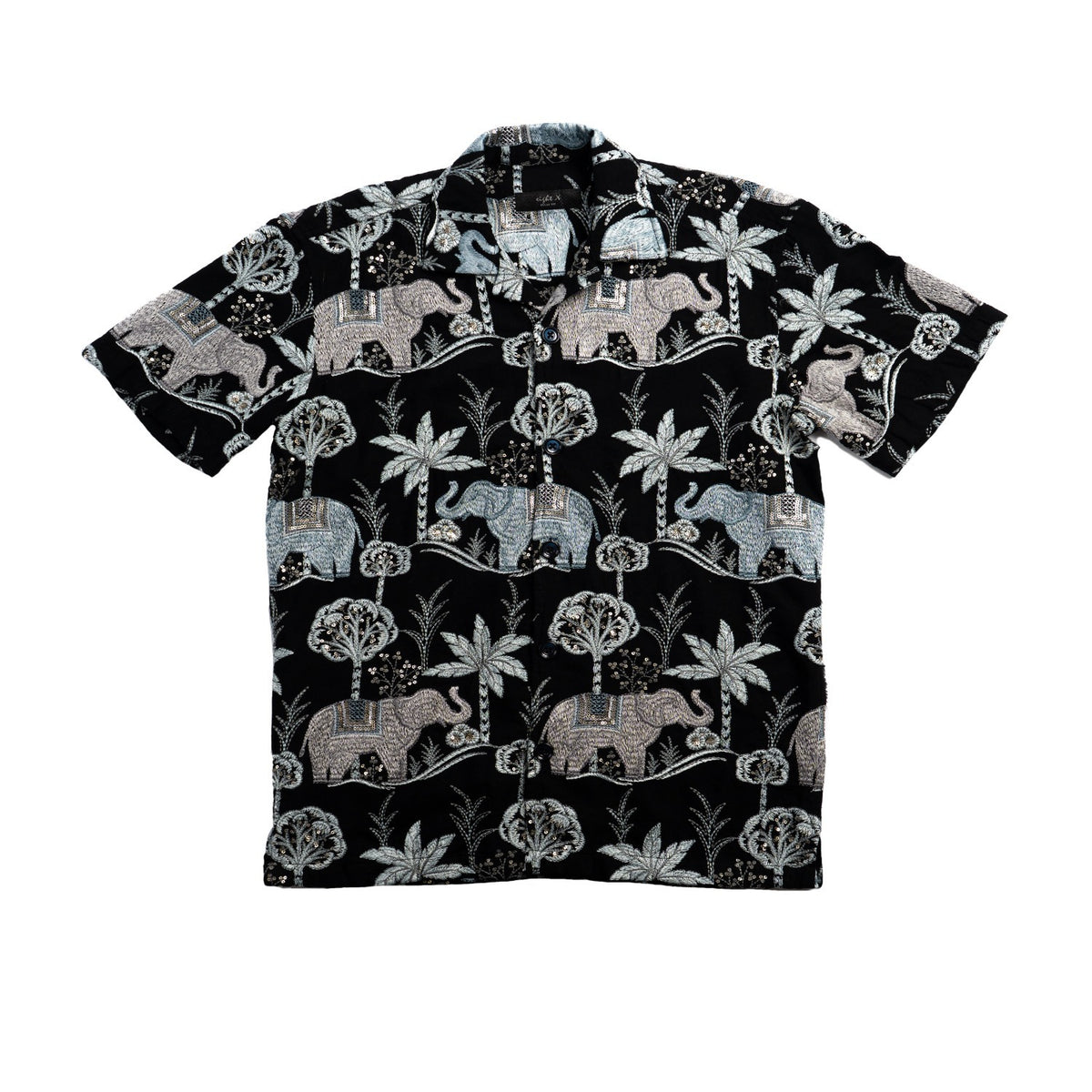 Sundara Artisan Short Sleeve Button Up Shirt Eight-X BLACK S