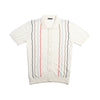 Oro Knit Short Sleeve Button-Up Polo Shirt Eight-X MULTI S