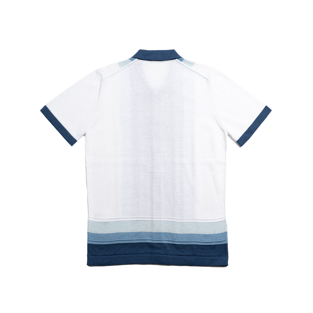 Helm Short Sleeve Button-Up Knit Polo Shirt Eight-X