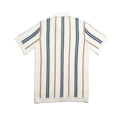 Fisherman Crochet Short Sleeve Button-Up Polo Shirt Eight-X