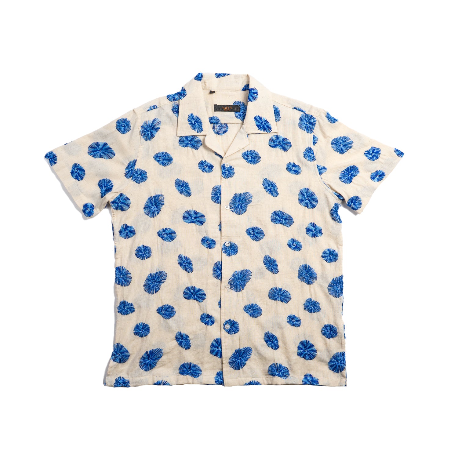 Sora Artisan Short Sleeve Button Up Shirt Eight-X BLUE S