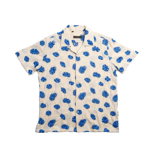 Sora Artisan Short Sleeve Button Up Shirt Eight-X BLUE S