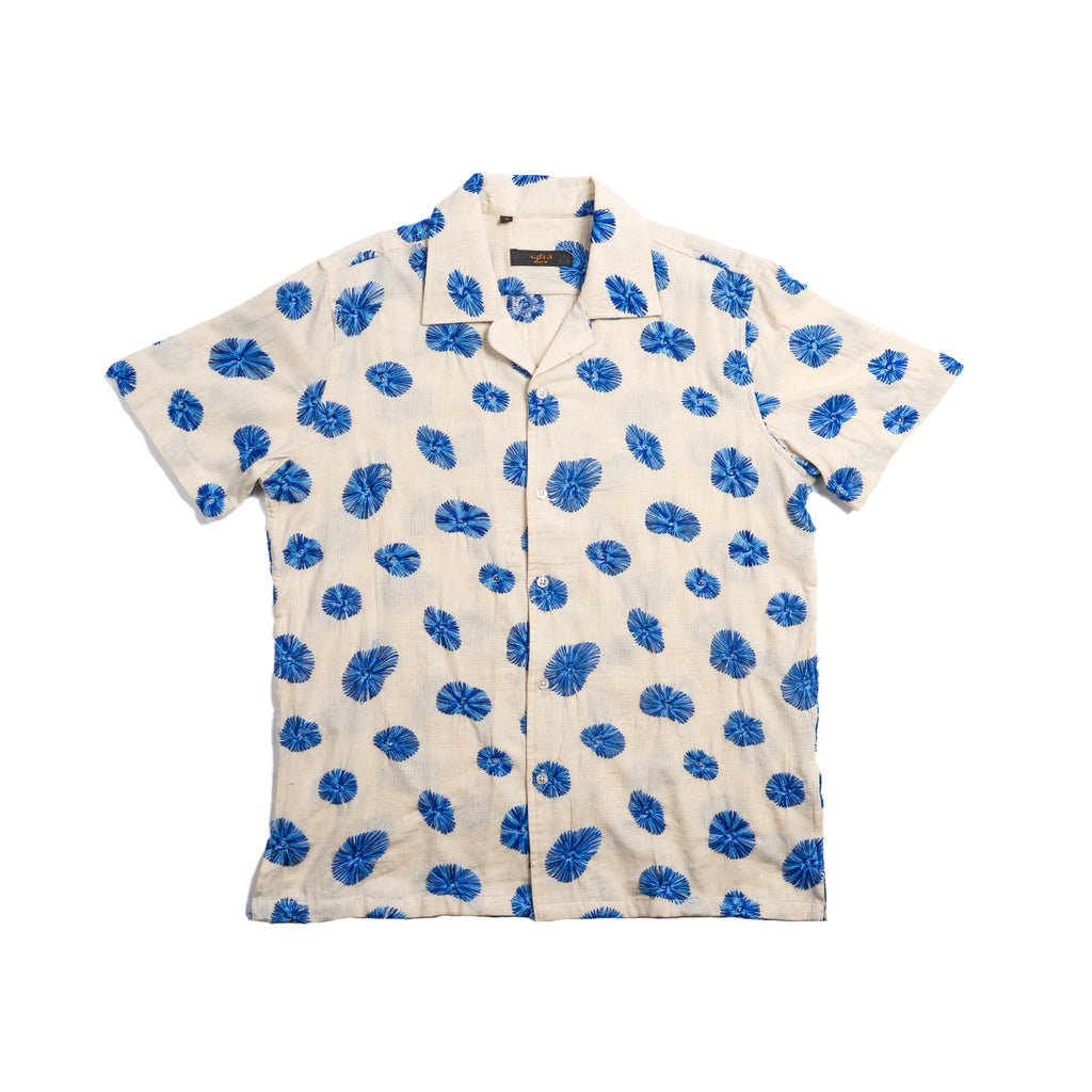 Sora Artisan Short Sleeve Button Up Shirt Eight-X BLUE S