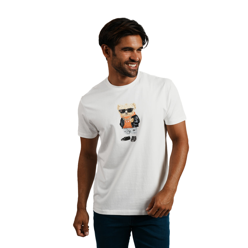 SoCal Icon Bear Graphic T-Shirt - White Eight-X