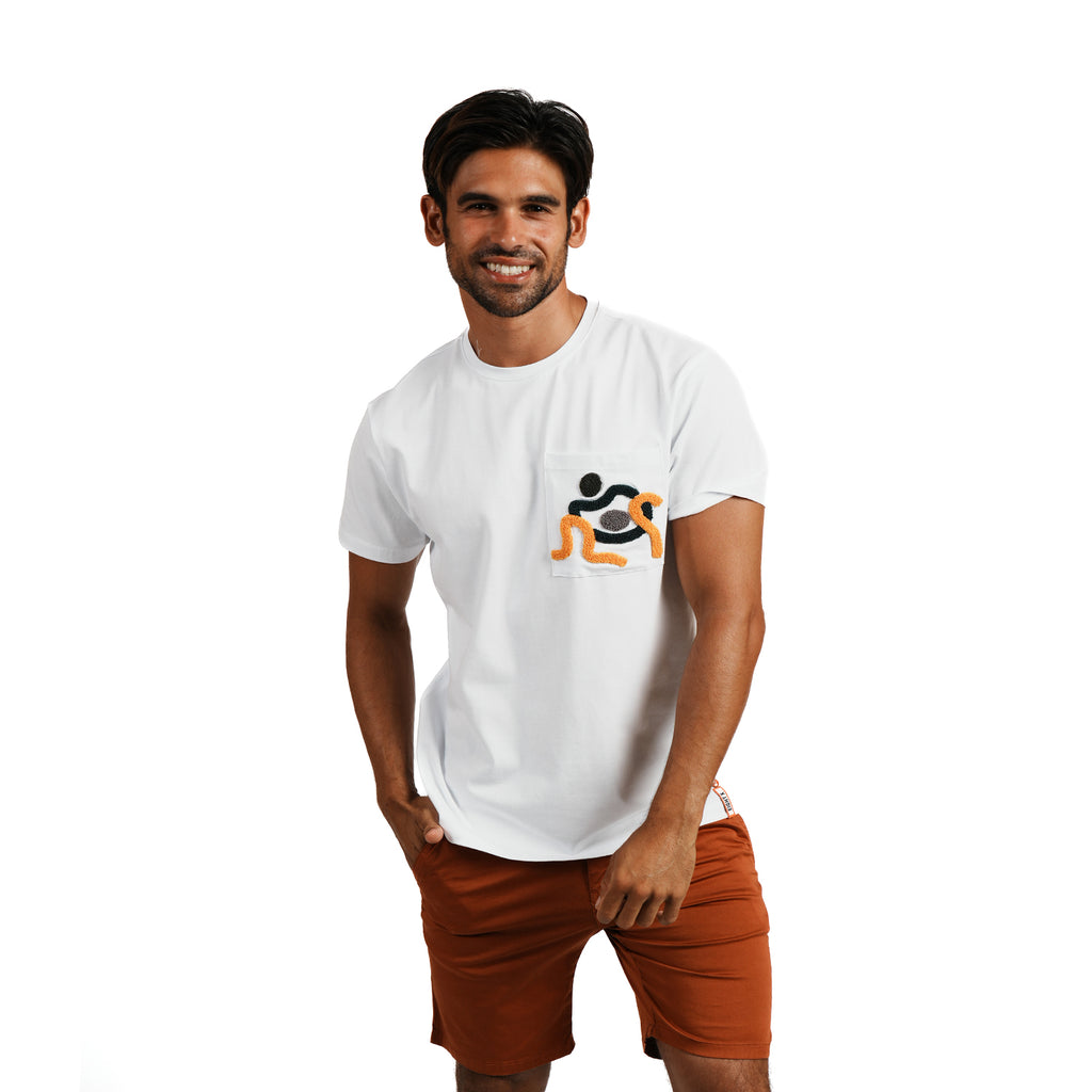 No. 5 Abstract Graphic T-Shirt - White Eight-X