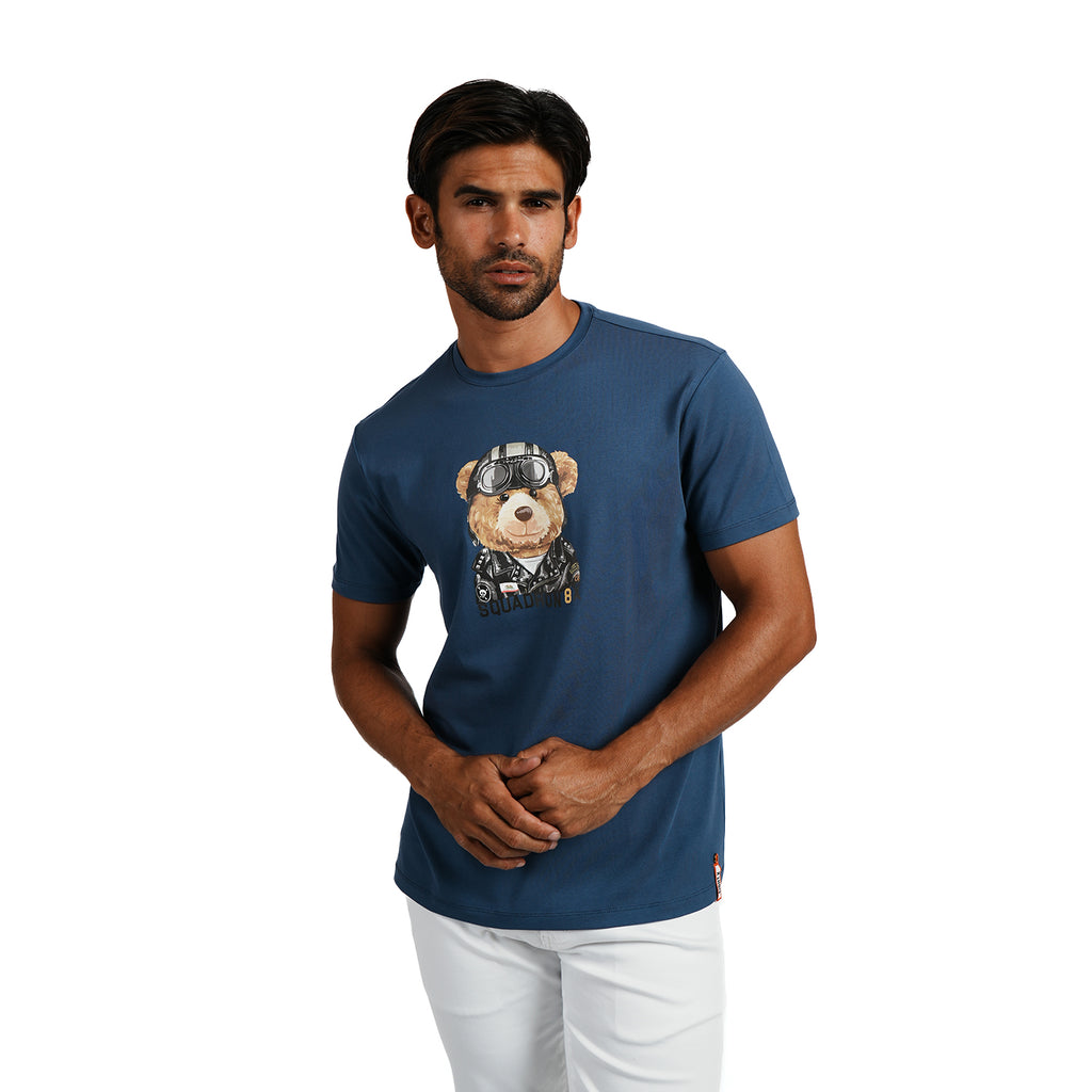 Squadron 8X Bear Graphic T-Shirt - Navy Eight-X