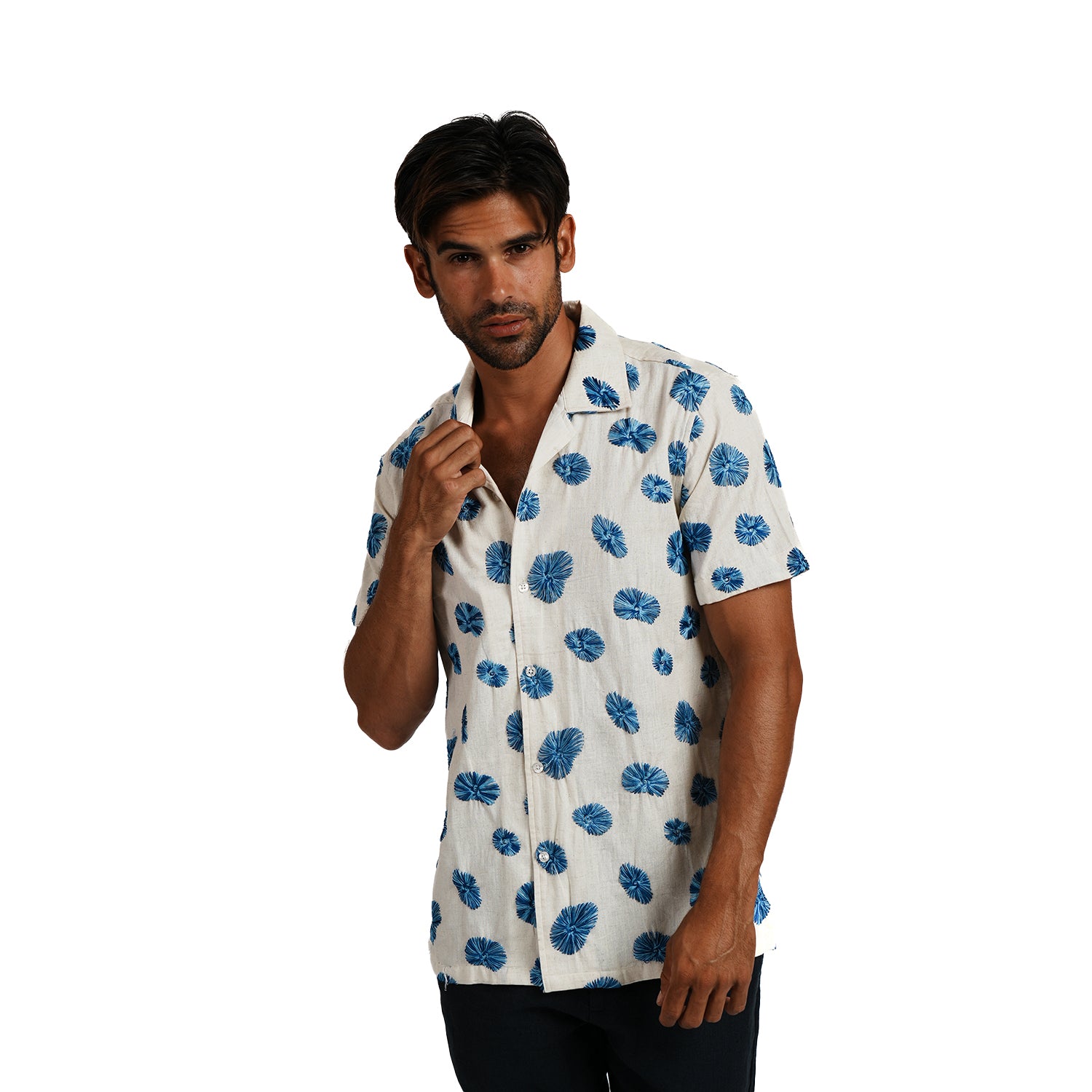 Sora Artisan Short Sleeve Button Up Shirt Eight-X