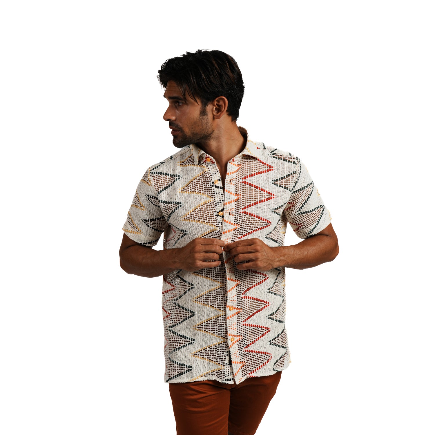 Stitch Glitch Button Down Shirt Button Down Shirts Eight-X