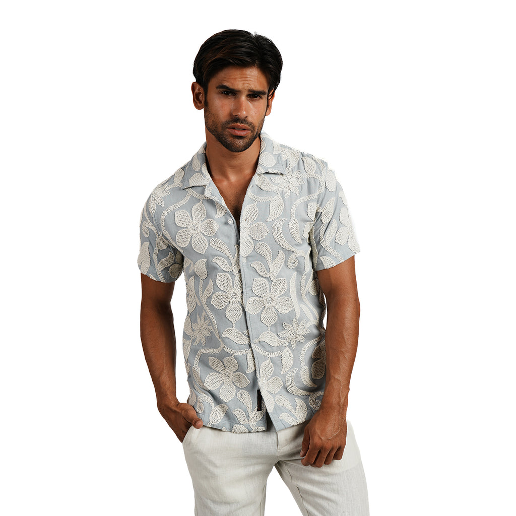 Oleander Artisan Short Sleeve Button Up Shirt Eight-X