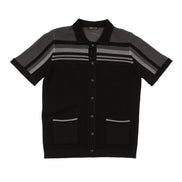 Foundation Crochet Button Up Shirt - Black Button Up Shirts Eight-X BLACK S