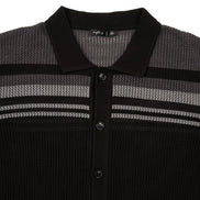 Foundation Crochet Button Up Shirt - Black Button Up Shirts Eight-X