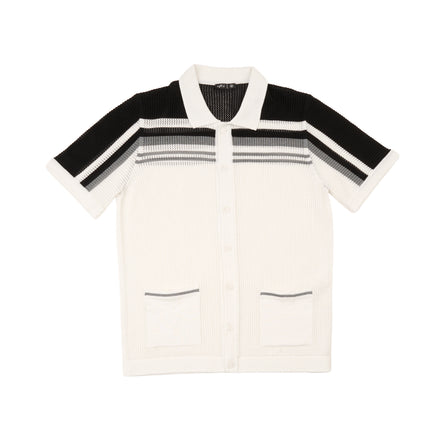 Foundation Crochet Button Up Shirt - White Button Up Shirts Eight-X WHITE S