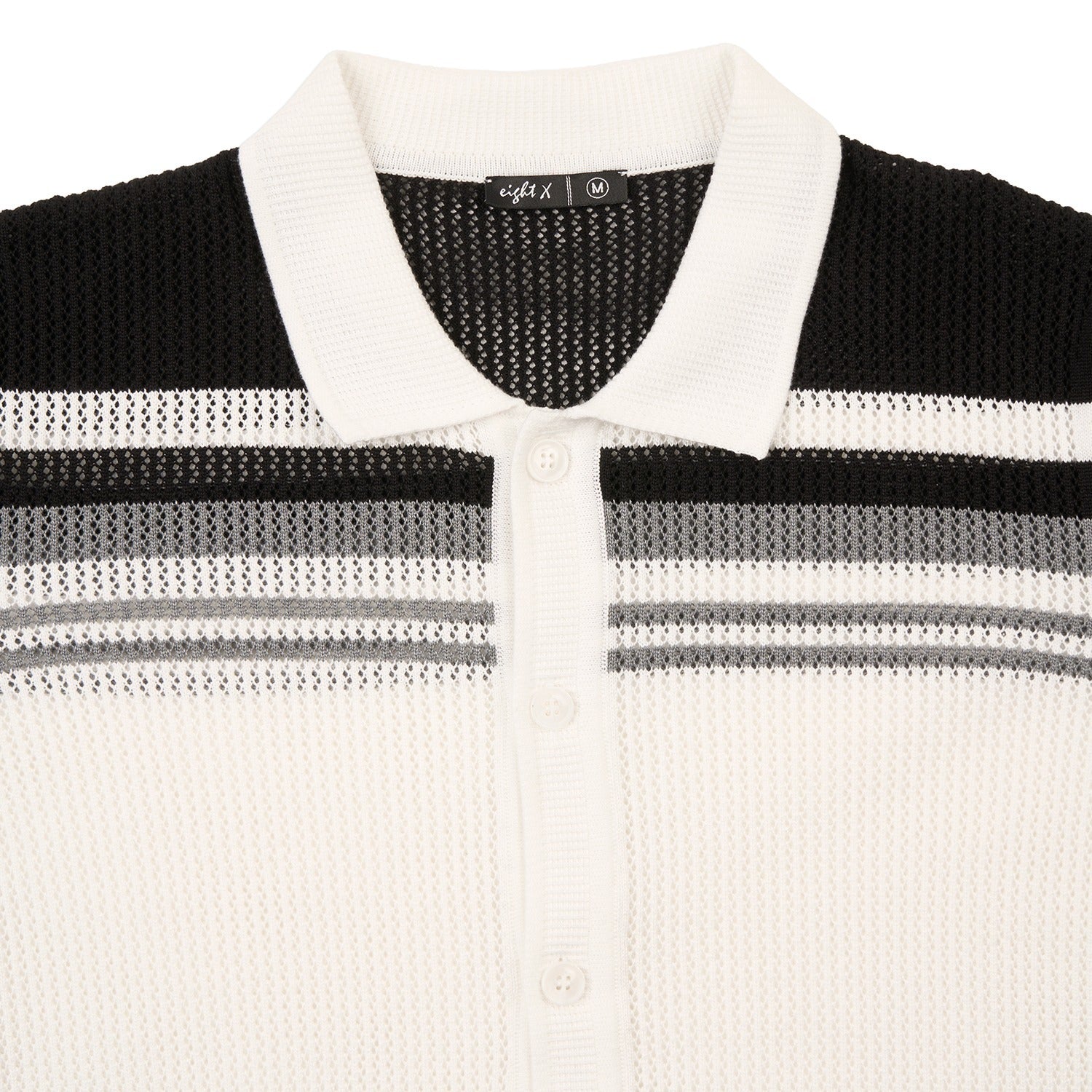 Foundation Crochet Button Up Shirt - White Button Up Shirts Eight-X