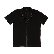 Essential Crochet Button Up Shirt - Black Button Up Shirts Eight-X BLACK S