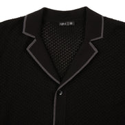 Essential Crochet Button Up Shirt - Black Button Up Shirts Eight-X