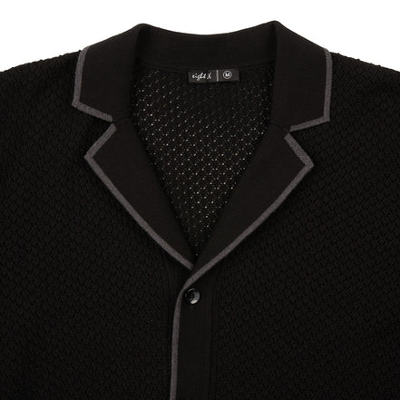 Essential Crochet Button Up Shirt - Black Button Up Shirts Eight-X