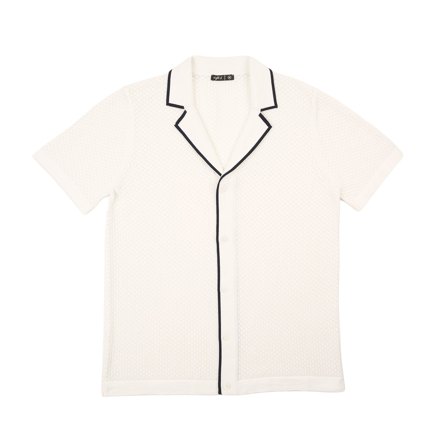 Essential Crochet Button Up Shirt - White Button Up Shirts Eight-X WHITE S